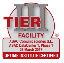 Sello TIER III Facility DataCenter1 ASAC Comunicaciones